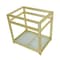Fauceture VSP3122B7 31-Inch x 22-Inch Steel Console Sink Base with Glass Shelf, Brushed Brass VSP3122B7 - alternate 1